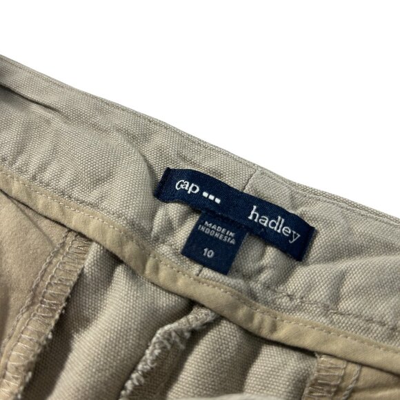 Gap Hadley Womens Size 10 Khaki Shorts Chino Cotton Blend Zip Fly - Picture 3 of 8
